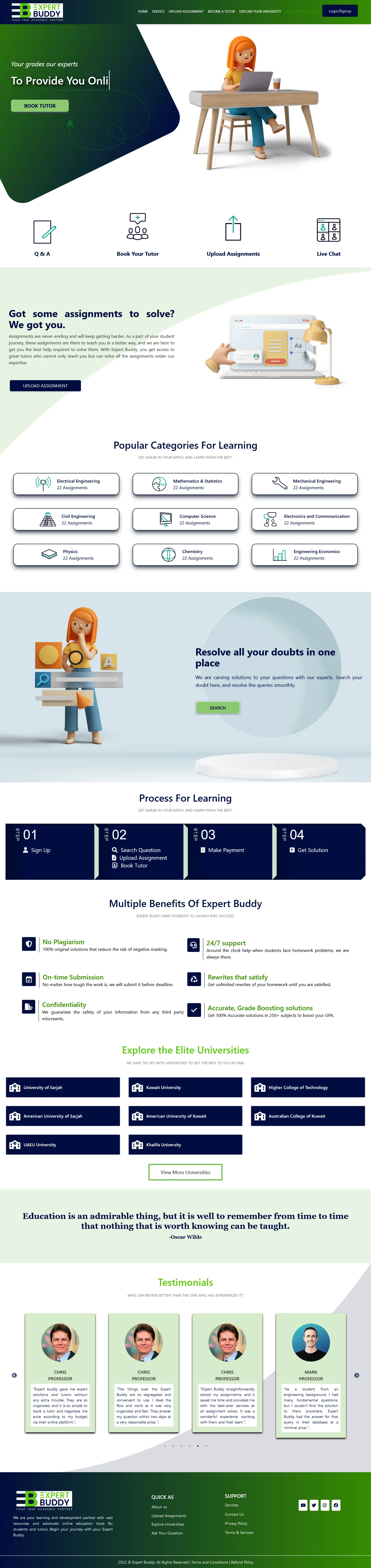 educational website design company dubai